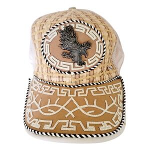 Western Style Eagle Mesh Trucker Hat Snapback Baseball Cap MEN or WOMENS Tan NEW